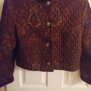 GREGGE PETITE FLOWERED QUILTED JACKET